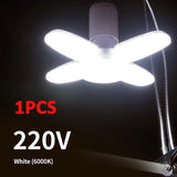 E27 Fan Shape LED Bulb AC220V 28W Foldable Led Light Bulb Lampada For Home Living Room Warehouse Garage Ceiling Light