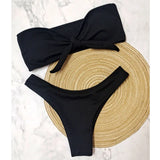 New Bikini Bottoms Women's Swimsuit Low Waisted Bottom Solid Red Swimwear Thong Beachwear Brazilian Bathing Suit Summer