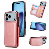 Business Magnetic Luxury Cards Solt Wallet Leather Phone Case For iPhone 17 Pro Max 16 Plus 15 Plus 14 13 12 11 Stand Bag Cover