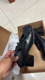 Plus Size 52 Retro Lace Up Ankle Wrap Mary Jane Heels Women Shoes Square Toe Faux Leather Chunky Block Mid Heel Vintage Pumps