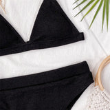 S - XL Sexy Female Swimsuit High Waist Bikini Women Swimwear Two-Pieces Bikini Set Ribbed Bather Bathing Suit Swim V2328
