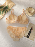 2-piece hot selling lace gathering and lifting bra set sexy women's bra underwear A2123