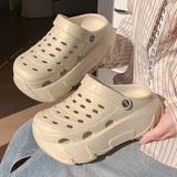 Thick Sole Fashion Clogs For Women Summer Platform Shoes Soft EVA Girls Indoor Street Slippers Female  Leisure Wedges Sandals
