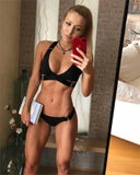 Sexy Adjustable Buckle Bandage Vevlet Bikini 2025 Women Swimsuit Female Bikinis Swimwear Two Pieces Bikini Set Bathing Suit Swim