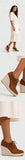 2026 Big Size 43 Vintage Brown Black Pointy Toe Lace-up High Heels Espadrilles Pumps Comfy Walk Office Lady Wedges Shoes Women