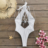 Sexy Hollow Out One Piece Swimwear Push Up Women's Swimsuit  2024 Trend Solid Bath suits Halter Monokinis Summer Beachwear