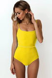 DEKA Solid One Piece Swimsuit Female Swimwear Women Cut Out Bathing Suits Summer Beach Wear Sport Swimming T Shirt Monokini