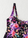 Printed Tankini Set 2026 Padded Floral Swimsuit Women Strappy Swimwear Female Beach Dress Bathers Bathing Swimming Swim Suit XL