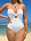 Wrinkled Bra Cup Swimsuits 2025 Female Swimwear One Piece Swimsuit Women Monokini High Cut Bathing Suit Swim Beach Wear Bodysuit