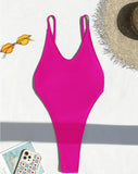 DEKA Black V Neck One-Piece Swimwear Women's Elegant Retro Black Backless Swimsuit High Waist Bathing Suit