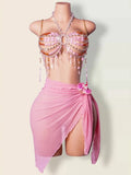 Body Chain Acrylic Beads With Swimsuits Bikinis Beach Vaction Pool Party Casaul Style Bikini For Woman Charming Pure Desire ZS1T