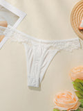 Women's low waisted lace thong with seamless hollow out lifting buttocks easy to wash and dry comfortable underwear C2324