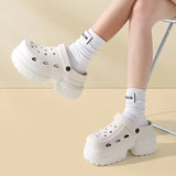 Women Platform Slippers Fashion Clogs Soft EVA Summer High Heel Shoes Thick Sole Female Street Wedges Sandals Home Beach Slides