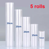 Food Vacuum Bags Sealer Storage Packaging Bags for Kitchen Vacuum Seal Keep Food Fresh BPA-Free 5 Size Vacuum Sealing Rolls Bags