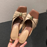 Summer Women Slippers Fashion Metal Decoration Open Toe Dress Slides Ladies Stripper Party Sandals