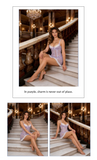 Pink Sexy Lace Ruffled Suspender Nightdress for Women Babydoll Lingerie Push Up Chemise Sleepwear