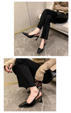 2026 Pointed Sandalias De Mujer Shallow Comfortable Patent Leather Fashion Shoes Woman French Sexy High Heels Designer Footwear