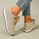 Plus Size 43 Leopard Print Platform Sneakers Women 2026 Breathable Lace Up Casual Flat Shoes Woman Non Slip Flats Walking Shoes