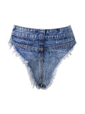 2026 Summer Women's Hot Mini Jean Shorts Low Rise Sexy Denim Shorts Beach Club Party Daily Wear