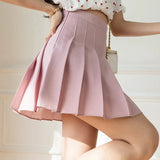 White Women Pleated Skirts Summer High Waist Zipper Girls Dancing JK Mini Skirts Black Fashion Student A Line Faldas 2024
