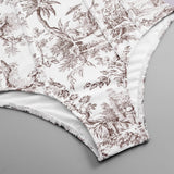 2026 New Arrival Push Up Women Bikini Set Floral Printed Ruffle Bikinis Strappy Bandage Swimwear Brazilian Biquini Bathing Suit