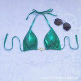 Micro Bikinis New Sexy Women Swimsuit Female Push Up Swimwear Solid Geen Bikini Set Bandeau Biquini Bathing Suit Beachwear