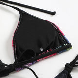 10 Color Flowers Halter Bikini Female Swimsuit Women Swimwear Three-pieces Bikini set With Skirt Bather Bathing Suit Swim V6637C