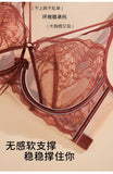 Women's French Pure Desire Lace Lingerie Set - Rabbit Ear Cup Thin Push Up Bra Minimizer for Large Bust