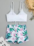 Drawstring Front Shorts Bikinis 2026 High Waist Swimsuit Women Swimwear Female Bathers Bathing Swimming Swim Suit Beachwear