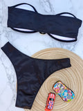 Bandeau Bikinis 2025 Strapless Satin Bikini Female Swimsuit Women Swimwear Two-pieces Bikini Set High Cut Bathing Suit Swim Lady