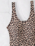 2026 Sexy Leopard Print Backless Women Thong Swimwear One Piece Swimsuit Female Monokini High Cut Bathing Suit Swim Beach Wear