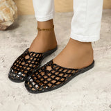 2025 New Women Fashion Slippers Summer Platform Shoes Soft PVC Slip-on Sandals Breathable Cut-out Ladies Beach Street Slides