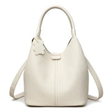 New Trendy Casual Soft PU Women's Handbags Solid Color Large Capacity Female Shoulder Bags Retro Tote Bags For Commute Shopping