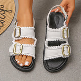 2026 Summer Denim Platform Sandals Women Fashion Buckle Thick Bottom Rome Sandles Woman Plus Size Non Slip Soft Sole Sandalias