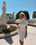 2024 New Solid Color Slim Midi Dresses Women Halter Neck Off Shoulder Package Hip Bodycon Elegant Temperament Ladies Party Dress