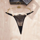 Transparent Hot Temptation Thongs G-strings Woman Panty Pearl Open Hip Briefs Porn Hollow Solid Lace Pantys FemaleEroticCostumes