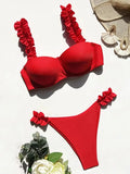 Push Up Ruffled Bikinis Underwired Bra Cup Bikini 2026 Women Swimsuit Female Swimwear Two Pieces Bikini Set Bathing Suit Swim