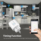 WiFi Smart Plug 16A/20A EU Smart Socket With Power Monitoring Timing Function Works with Tuya Smart Life App Voice Control
