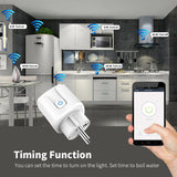5PCS Smart Socket EU 20A Wifi Smart Plug With Power Monitoring Works with Tuya Smart Life APP Remote Control