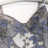 Bikini Fashion Sexy Butterfly Embroidery Slim-Fit Sexy All-Match Jumpsuit for Women