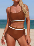 2026 Drawstring Strappy Bikinis Padded Swimsuit Women High Waist Swimwear Female Bathers Bathing Swimming Swim Suit Beachwear
