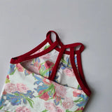 New High-end Yoga Lingerie Women's One-piece Fixed Cup Shock-proof Underwear Gathering Sexy Printed Wide Shoulder Strap Vest