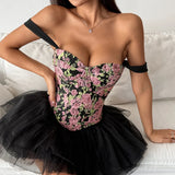 Phantasy Women's Leopard Strap Vest Sexy Backless Floral Print Camisole Fashion Lace up Corset Top 2026 Summer Female Clothing