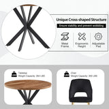 3-Piece Dining Table Set for 2 - Space Saving 37-Inch Round Table and Chairs,