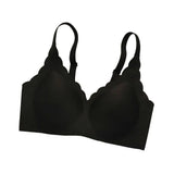 Women's Wireless Bra Full Coverage Push Up Support Bralette Seamless No Underwire Comfort Bra Wavy Edge Yoga Sports Bra