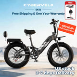 CYBERVELO EK12 1000W Electric Fat Tire Bike With Removable Battery