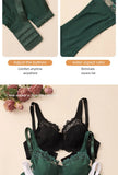 Elegant Womens Lace Bra Hollow Out Design Underwire Support Sexy Lingerie BH Tops Underwear  Plus Size A B C D E Cup