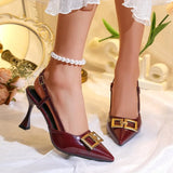Women's Sandals Fashion Metal Trim Women's Summer New  Dress Women's Heels Shoe
