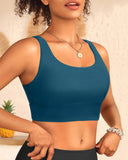 2026 Sport Swim Vest Swimsuit Only Tops Padded Swimwear Women Solid Bathers Bathing Swimming Swim Suit Female
