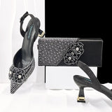 Doershow Lastest Italian Design Fashion Style Ladies Shoes with Matching Bag Set 2026 Nigerian Shoes and Bag Set!  HJ1-1